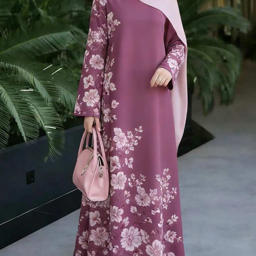 FLOWERY PARDHA ABAYA gallery image 5