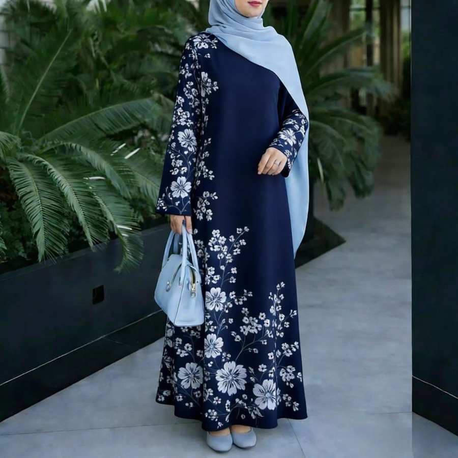 FLOWERY PARDHA ABAYA gallery image 7