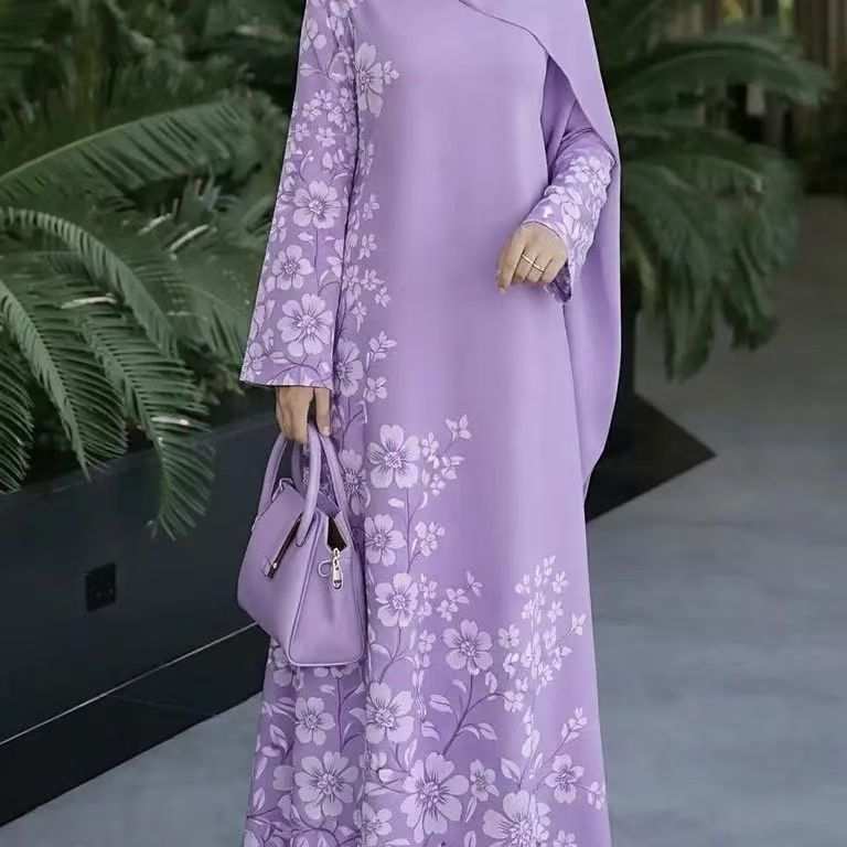 FLOWERY PARDHA ABAYA gallery image 8